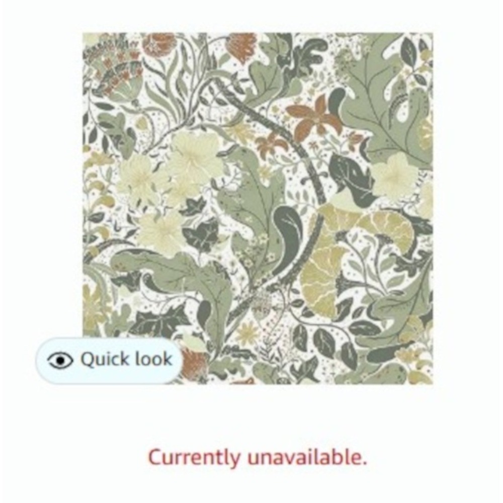 Light Green Floral Wallpaper Peel & Stick Removable Cottagecore 16.1 x 393.7"